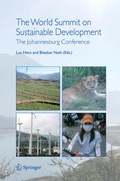 Cover: The World Summit on Sustainable Development - Springer
