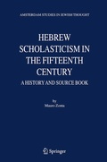 Cover: Hebrew Scholasticism in the Fifteenth Century - Springer