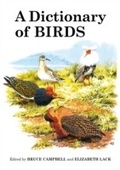 Cover: A Dictionary of Birds - Poyser