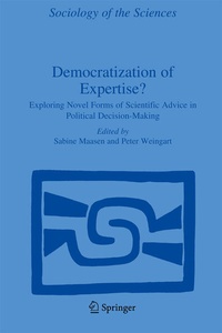 Enlarge image Cover: Democratization of Expertise? - Springer