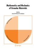 Cover: Mathematics and Mechanics of Granular Materials - Springer