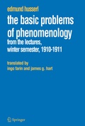 Cover: The Basic Problems of Phenomenology - Springer