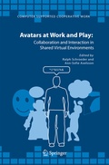 Cover: Avatars at Work and Play - Springer