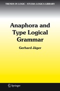 Cover: Anaphora and Type Logical Grammar - Springer