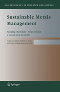Cover: Sustainable Metals Management - Springer
