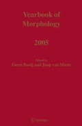 Cover: Yearbook of Morphology 2005 - Springer