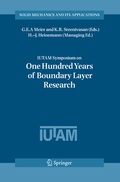 Cover: IUTAM Symposium on One Hundred Years of Boundary Layer Research - Springer