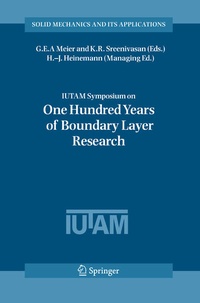 Enlarge image Cover: IUTAM Symposium on One Hundred Years of Boundary Layer Research - Springer