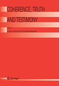 Cover: Coherence, Truth and Testimony - Springer