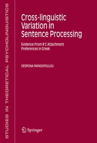 Abbildung von: Cross-linguistic Variation in Sentence Processing - Springer