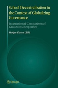 Cover: School Decentralization in the Context of Globalizing Governance - Springer