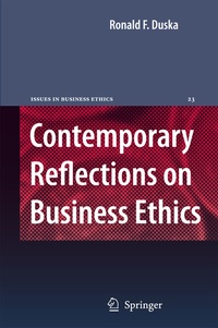 Enlarge image Cover: Contemporary Reflections on Business Ethics - Springer