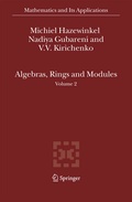Cover: Algebras, Rings and Modules - Springer