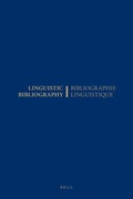 Cover: Linguistic Bibliography for the Year 2003 / Bibliographie Linguistique de l'Ann&eacute;e 2003 - Springer