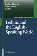 Cover: Leibniz and the English-Speaking World - Springer