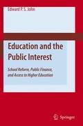 Cover: Education and the Public Interest - Springer