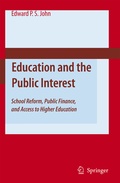 Cover: Education and the Public Interest - Springer