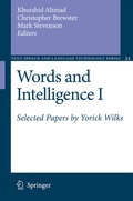 Cover: Words and Intelligence I - Springer