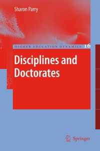 Enlarge image Cover: Disciplines and Doctorates - Springer