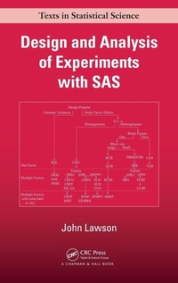 Enlarge image Cover: Design and Analysis of Experiments with SAS - Chapman & Hall/CRC