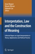 Cover: Interpretation, Law and the Construction of Meaning - Springer