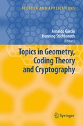 Cover: Topics in Geometry, Coding Theory and Cryptography - Springer