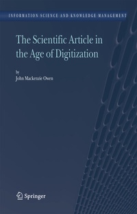 Enlarge image Cover: The Scientific Article in the Age of Digitization - Springer