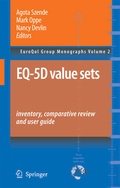 Cover: EQ-5D Value Sets: Inventory, Comparative Review and User Guide - Springer