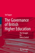 Cover: The Governance of British Higher Education - Springer
