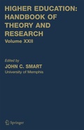 Cover: Higher Education: Handbook of Theory and Research - Springer