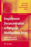 Cover: Employment Deconcentration in European Metropolitan Areas - Springer