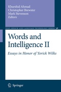 Cover: Words and Intelligence II - Springer