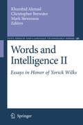 Cover: Words and Intelligence II - Springer