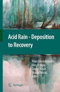 Cover: Acid Rain - Deposition to Recovery - Springer