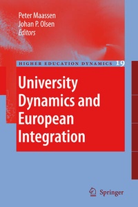 Enlarge image Cover: University Dynamics and European Integration - Springer