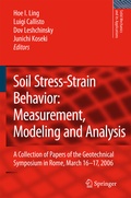 Cover: Soil Stress-Strain Behavior: Measurement, Modeling and Analysis - Springer