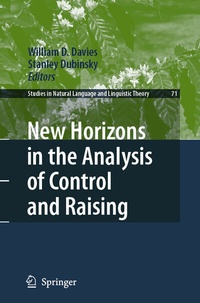 Enlarge image Cover: New Horizons in the Analysis of Control and Raising - Springer