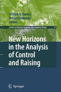 Enlarge image Cover: New Horizons in the Analysis of Control and Raising - Springer