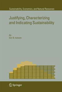 Enlarge image Cover: Justifying, Characterizing and Indicating Sustainability - Springer