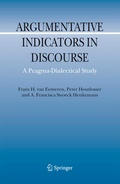 Cover: Argumentative Indicators in Discourse - Springer