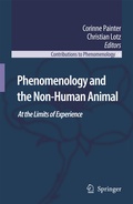 Cover: Phenomenology and the Non-Human Animal - Springer