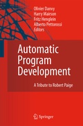 Cover: Automatic Program Development - Springer