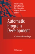 Cover: Automatic Program Development - Springer