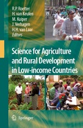 Cover: Science for Agriculture and Rural Development in Low-income Countries - Springer