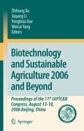 Cover: Biotechnology and Sustainable Agriculture 2006 and Beyond - Springer
