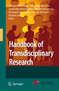 Enlarge image Cover: Handbook of Transdisciplinary Research - Springer