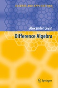 Cover: Difference Algebra - Springer