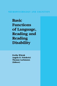 Abbildung von: Basic Functions of Language, Reading and Reading Disability - Kluwer Academic Publishers