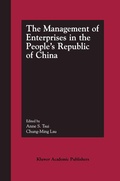 Cover: The Management of Enterprises in the People's Republic of China - Springer
