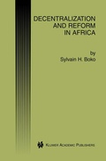 Cover: Decentralization and Reform in Africa - Kluwer Academic Publishers